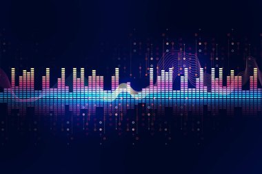 Ses dalga formu soyut teknolojik altyapı 