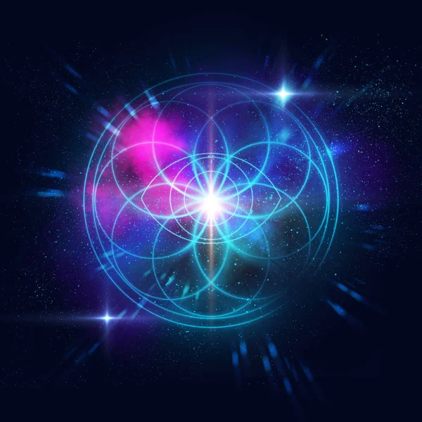 Sacred geometry symbols and elements background. Alchemy, religi — Stock Photo, Image