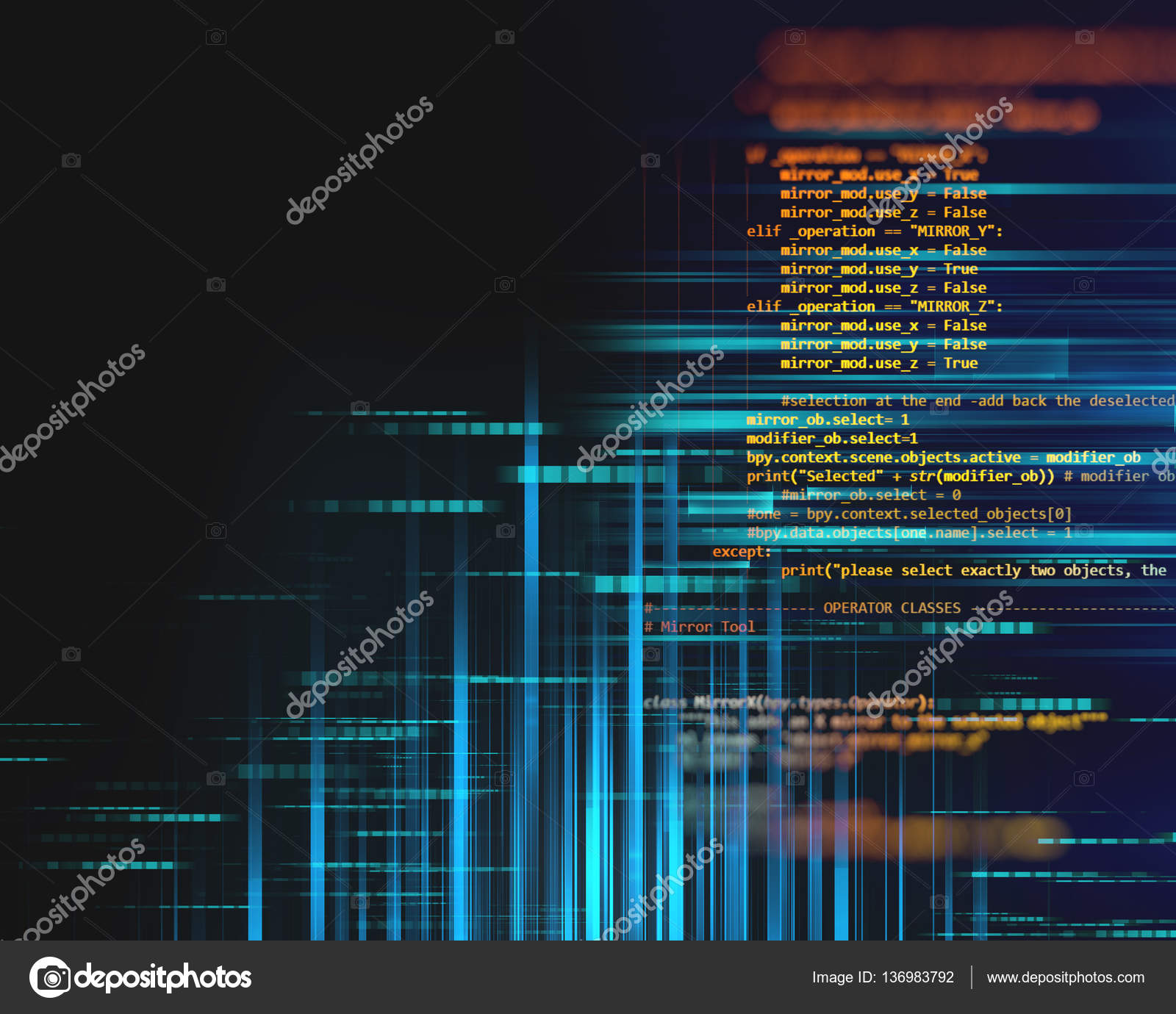 Software developer programming code, looping 4K background 