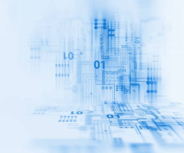 Mavi geometrik şekil soyut teknolojik altyapı 