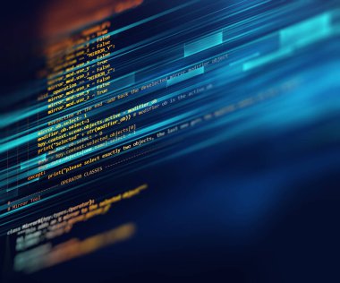 Programlama kod soyut teknolojik altyapı yazılım deve