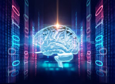 Dijital kod numarası soyut teknolojik altyapı