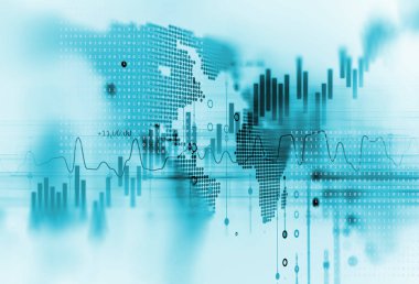 Teknik mali grafik teknolojisi arka plan üzerinde