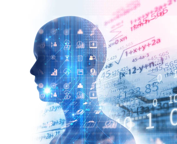 sanal insan 3dillustration çift pozlama görüntü 