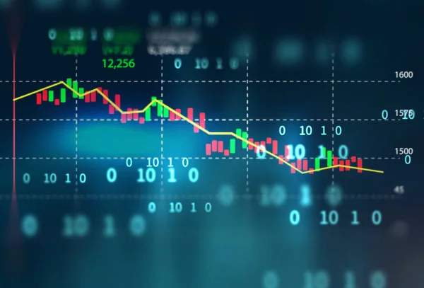 Technischer finanzieller Graph zur Technologie abstrakter Hintergrund — Stockfoto