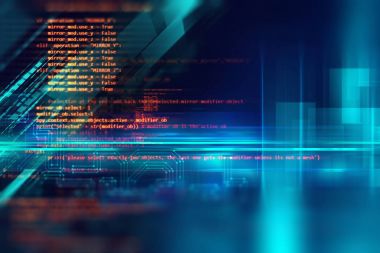 Programlama kod soyut teknolojik altyapı yazılım deve