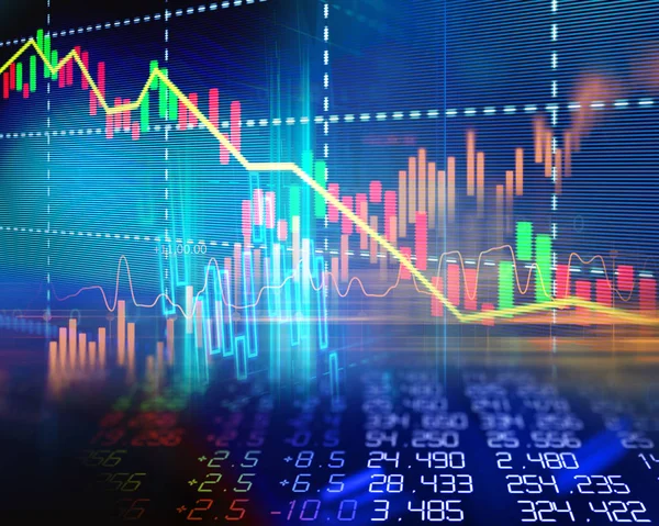 Technischer finanzieller Graph zur Technologie abstrakter Hintergrund — Stockfoto