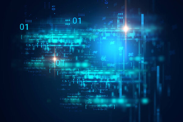 цифровой код номер абстрактной технологии фон
