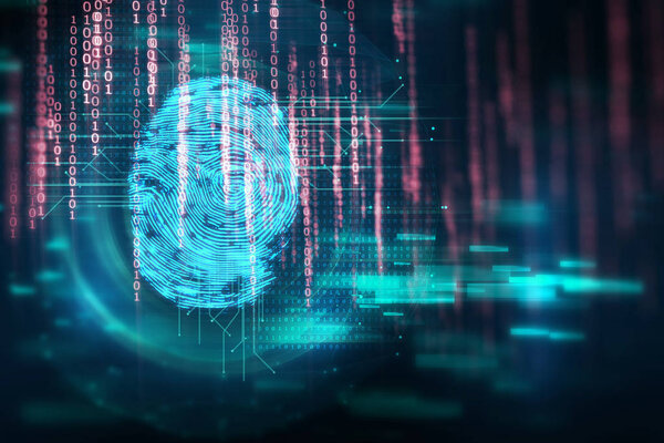 Сканирование отпечатков пальцев по голубой технологии
