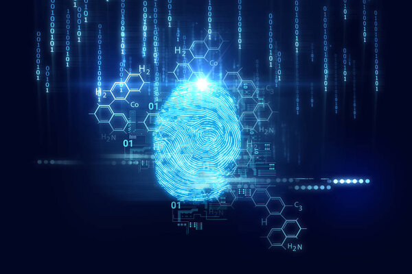 Сканирование отпечатков пальцев по голубой технологии
