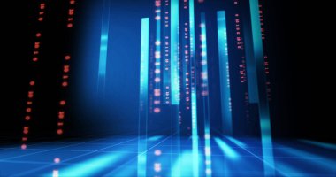 Dijital kod numarası soyut teknolojik altyapı