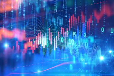 Teknik mali grafik teknolojisi arka plan üzerinde