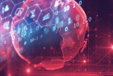 fintech kutsal kişilerin resmi üstünde soyut mali teknolojik altyapı .
