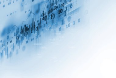 Teknik mali grafik teknolojisi arka plan üzerinde