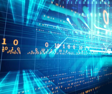 Mavi geometrik şekil soyut teknolojik altyapı 