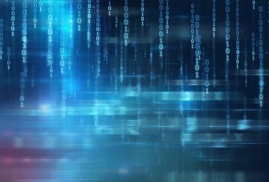 Dijital kod numarası soyut teknolojik altyapı