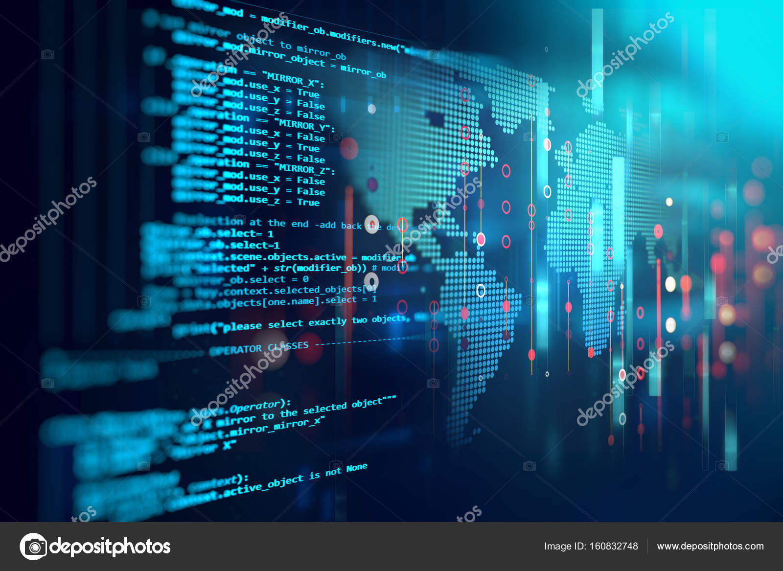 Programming code abstract technology background of software deve ...