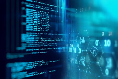 Programlama kod soyut teknolojik altyapı yazılım deve