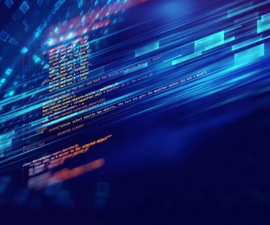 Programlama kod soyut teknolojik altyapı yazılım deve