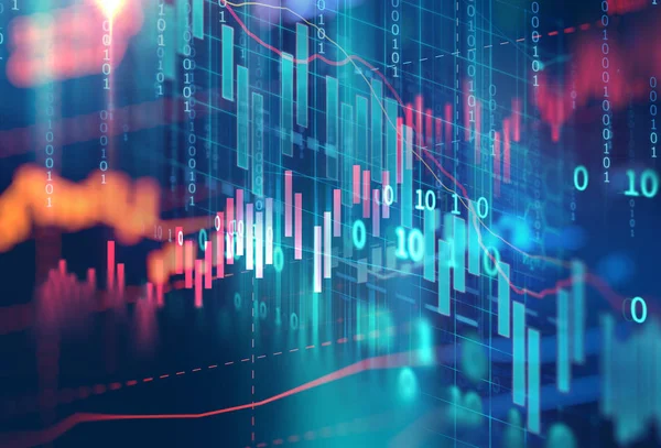 Teknik mali grafik teknolojisi arka plan üzerinde