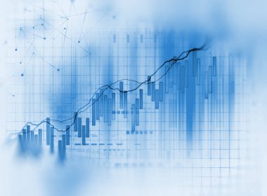 Teknik mali grafik teknolojisi arka plan üzerinde