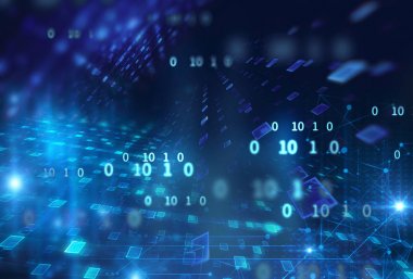  Dijital kod numarası soyut teknolojik altyapı