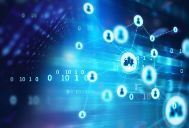 Kullanıcı simgesi ve bağlanma ile soyut resim arka plan d