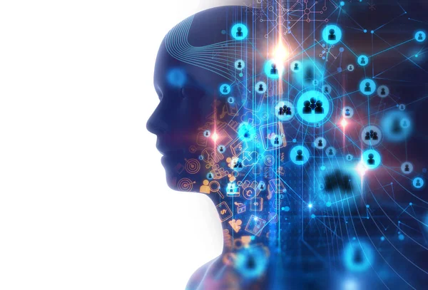 Kullanıcı simgesi ve bağlanma ile soyut resim arka plan d