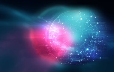 Astroloji ve simya işareti arka plan illüstrasyon