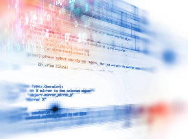 Dijital kod numarası soyut teknolojik altyapı