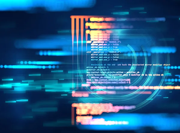 Programming code abstract technology background of software deve — Stock Photo, Image