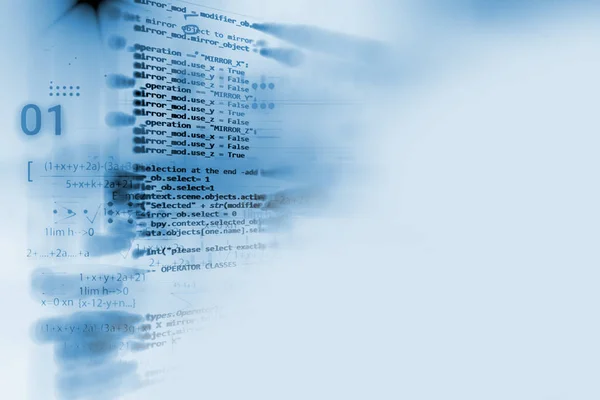 ソフトウェア開発のプログラミング コードの抽象的な技術の背景 — ストック写真