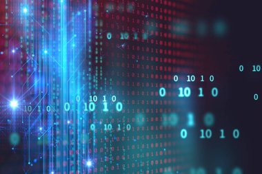 Mavi geometrik şekil soyut teknolojik altyapı 