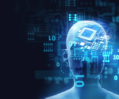 Mavi geometrik şekil soyut teknolojik altyapı 