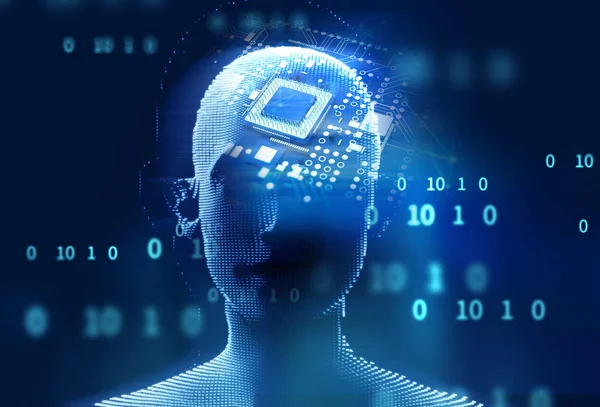 sanal insan 3dillustration çift pozlama görüntü 