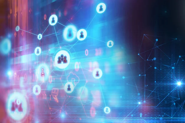 Kullanıcı simgesi ve bağlanma ile soyut resim arka plan d