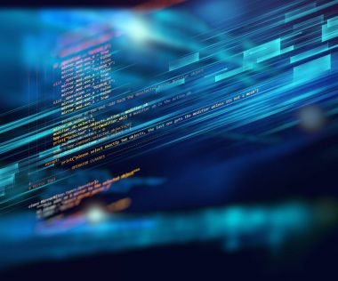 Programlama kod soyut teknolojik altyapı yazılım deve