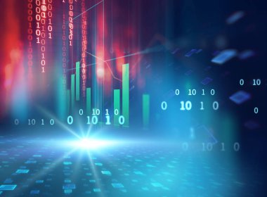 Teknik mali grafik teknolojisi arka plan üzerinde