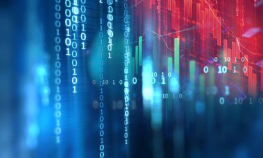 Dijital kod numarası soyut teknolojik altyapı