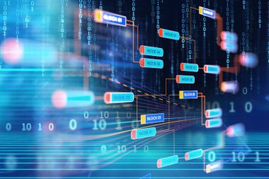 Dijital kod numarası soyut teknolojik altyapı