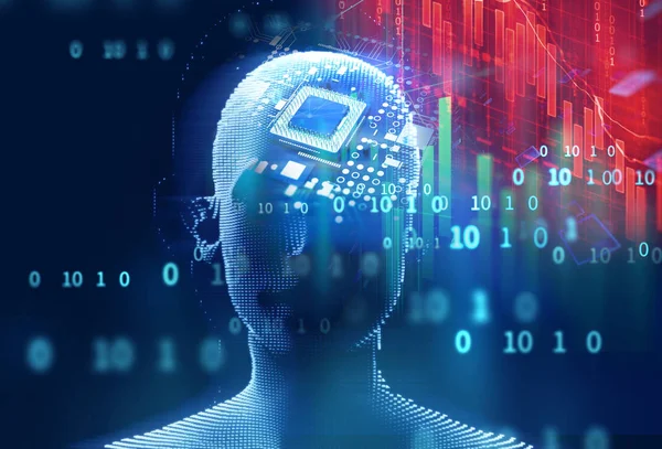 sanal insan 3dillustration çift pozlama görüntü 