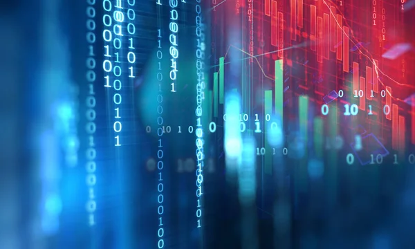 Dijital kod numarası soyut teknolojik altyapı