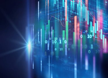 Dijital kod numarası soyut teknolojik altyapı