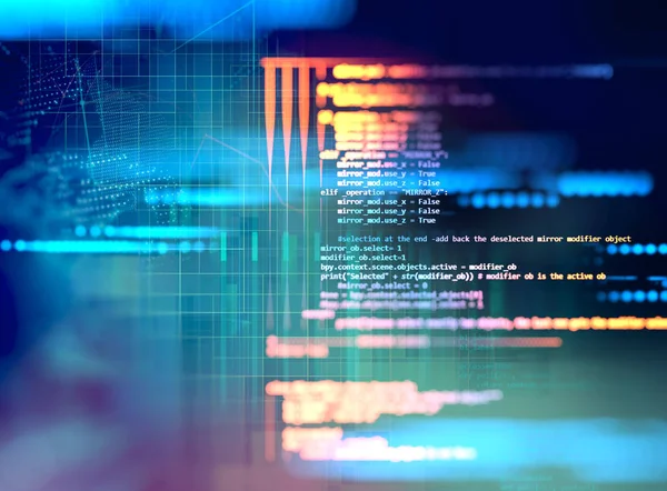 Programación de código abstracto tecnología de fondo de software deve — Foto de Stock