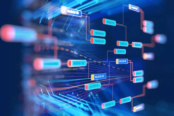 Big data visualización futurista ilustración abstracta — Foto de Stock