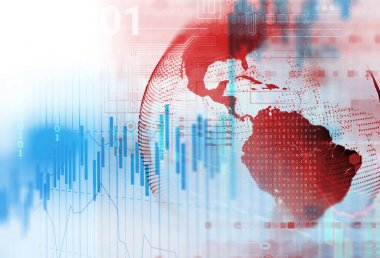 Teknik mali grafik teknolojisi arka plan üzerinde