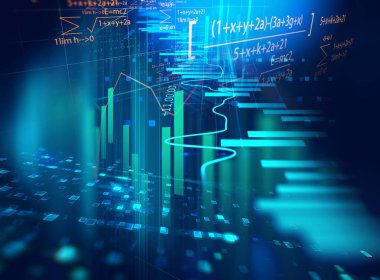 Teknik mali grafik teknolojisi arka plan üzerinde