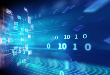 Mavi geometrik şekil soyut teknolojik altyapı 