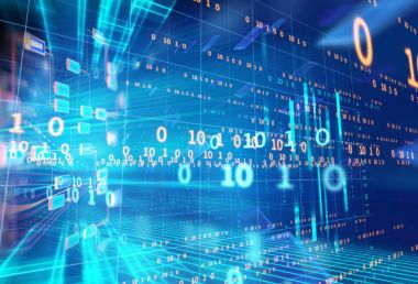 Mavi geometrik şekil soyut teknolojik altyapı 