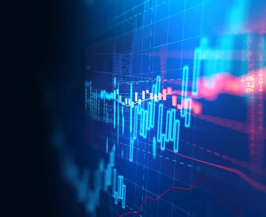 Teknik mali grafik teknolojisi arka plan üzerinde
